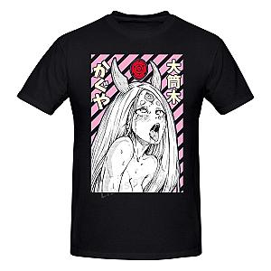 Ahegao T-shirt - Short Sleeve Cotton Graphics T-shirt