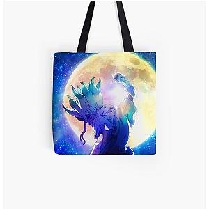 Dr. Stone Bags - 4K Senku from Dr Stone All Over Print Tote Bag RB2805