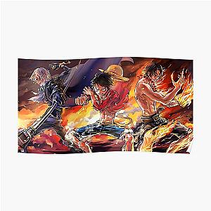 One Piece Posters: Sabo Luffy Ace Poster Anime Poster