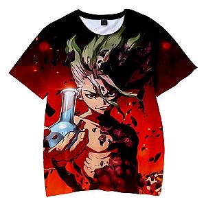 Dr. Stone T-Shirts - Senku Ishigami Classic Premiuum Brushed Red  T-Shirt