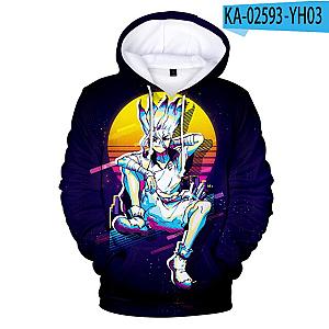 Dr. Stone Hoodie - Anime Graphic Long Sleeve Pullover Hoodie