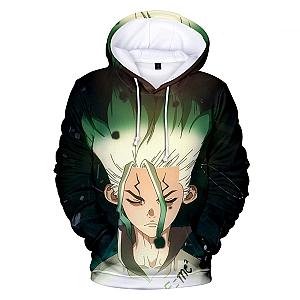 Dr. Stone Hoodie - Anime Ishigami Senku Long Sleeve Hooded Sweatshirt