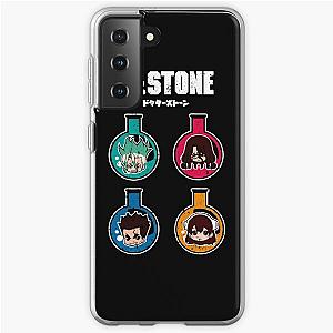 Dr. Stone Cases - Senku ALL CHARACTERS CHIBI (Grunge Style) Samsung Galaxy Soft Case RB2805