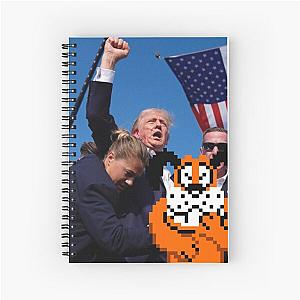 Donald Trump assassination attempt Duck Hunt laughing dog Spiral Notebook