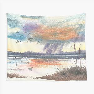 Duck Hunt Watercolor Tapestry