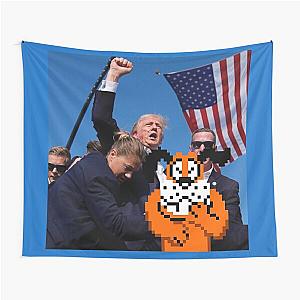 Donald Trump assassination attempt Duck Hunt laughing dog Tapestry