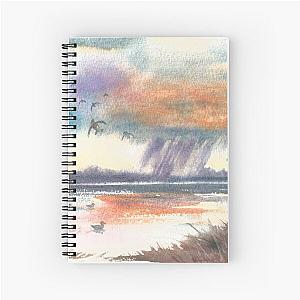 Duck Hunt Watercolor Spiral Notebook