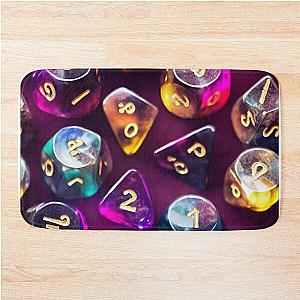 Rainbow Dice Pattern for Gamers, RPG and Dungeons and Dragons fans Bath Mat