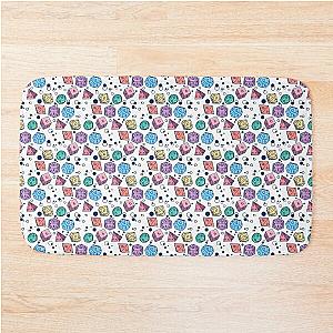 Dungeons and Dragons dice print Bath Mat