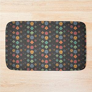 Dungeons and Dragons Dice Black Bath Mat