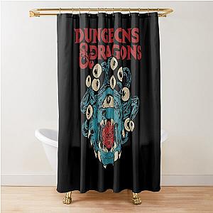 The Dungeons And dragons Retro Wave Shower Curtain