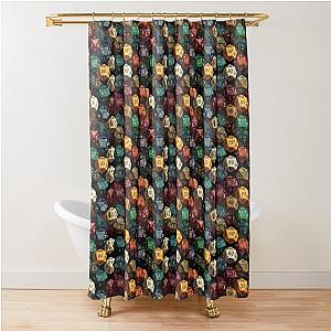 Dungeons and dragons dice inspired pattern series 4 Shower Curtain