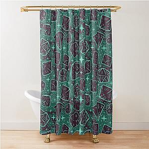 Magical Dice Pattern, Dusk Vr. - DnD Dungeons Dragons Tabletop RPG Gamer Gaming Nerd Goblin Fantasy D20 Shower Curtain