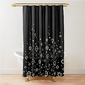 Dungeons & Dragons Dice Pattern Shower Curtain