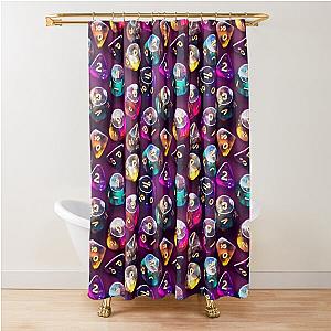 Rainbow Dice Pattern for Gamers, RPG and Dungeons and Dragons fans Shower Curtain