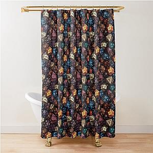 Dungeons and dragons dice inspired pattern series 5 Shower Curtain