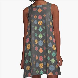 Dungeons and Dragons Dice Black A-Line Dress