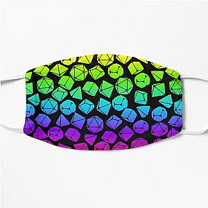 D&D Dice Pattern Neon Rainbow Gradient for Dungeons & Dragons Flat Mask