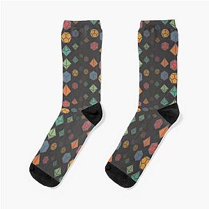 Dungeons and Dragons Dice Black Socks