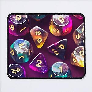 Rainbow Dice Pattern for Gamers, RPG and Dungeons and Dragons fans Mouse Pad