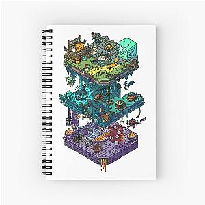 Dungeons and Isometric Dragons Spiral Notebook