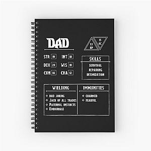 Dad Character Sheet - Dungeons and Dragons Shirt - DND Shirt - Dungeons and Dragons Gifts - DND Gifts - Dungeon Master - Fathers Day Gifts Spiral Notebook