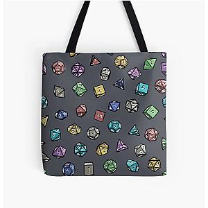 Dungeons and Dragons Dice Pattern All Over Print Tote Bag