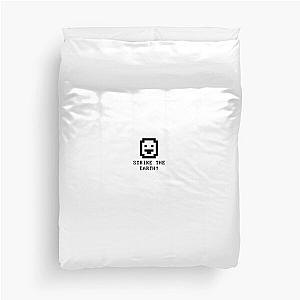 Strike the earth! (inverted colors) - Dwarf Fortress Duvet Cover