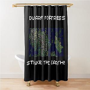 Strike the earth! Dwarf Fortress map  Shower Curtain