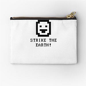 Strike the earth! (inverted colors) - Dwarf Fortress Zipper Pouch