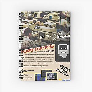 Dwarf Fortress Poster - Vintage advertisement poster Spiral Notebook