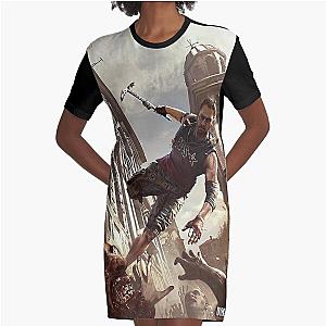 Man Dying Light Parkouring On Zombies Graphic T-Shirt Dress