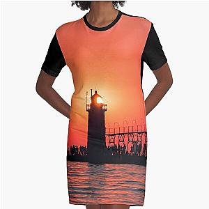 Beacon shinning through dying light Graphic T-Shirt Dress