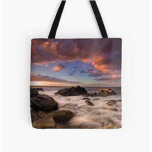 Dying light over Matakana Island All Over Print Tote Bag