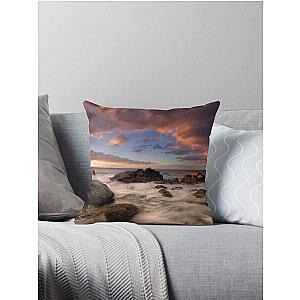 Dying light over Matakana Island Throw Pillow