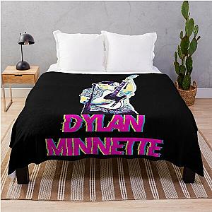 Funny Gift For Dylan Minnette Retro Gifts For Halloween Throw Blanket