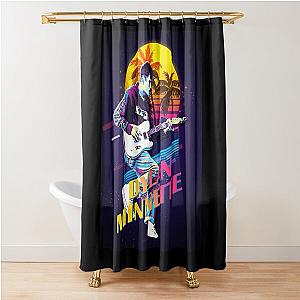 Reward Dylan Minnette Guitar Drum Retro Gift For Halloween Shower Curtain