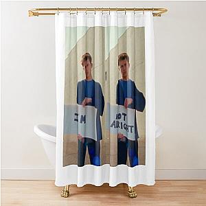 Wallows - Dylan Minnette from 'I don't want to talk' Music Video Shower Curtain