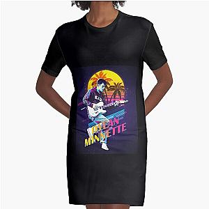 Reward Dylan Minnette Guitar Drum Retro Gift For Halloween Graphic T-Shirt Dress