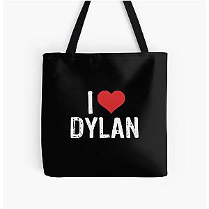 I Love Dylan All Over Print Tote Bag