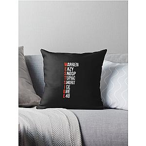 Westside Warren Eazy Snoop Tupac Short Ice Dre E40 Essential Throw Pillow