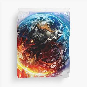 The earth that has blue core and red core Duvet Cover