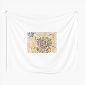 Sun and Earth Abstract Drawing Design Tapestry