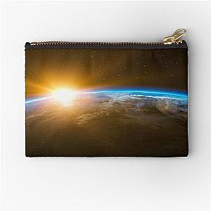 Earth rising in space Zipper Pouch