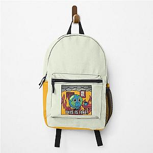 Earth It's Fine Room on Fire by Tobe Fonseca Backpack