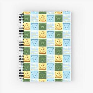 Earth Wind Fire Water Color Alchemy Symbols Spiral Notebook