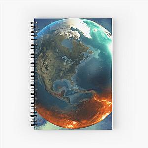 Planet Earth Globe Spiral Notebook