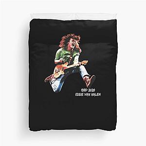 1955 2020 Eddie Ván Halen Black Duvet Cover