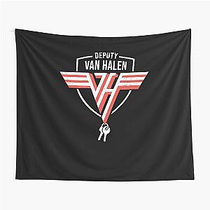 Deputy Ván Halen Graphic Trending Unisex Youth Funny Art Tee 80S Casual Cute Simple black Tapestry