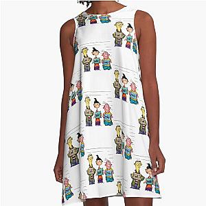 Vintage Animated Television Series - Classic Cartoon  A-Line Dress